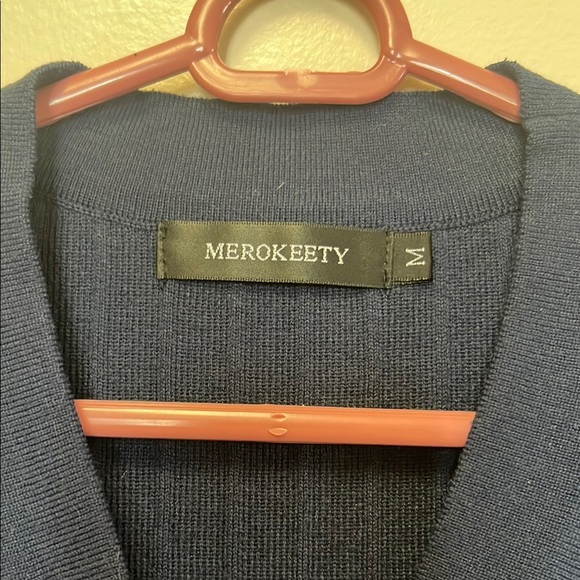 Navy Long Sleeve Sweater with Button Detail - Picture 4 of 5